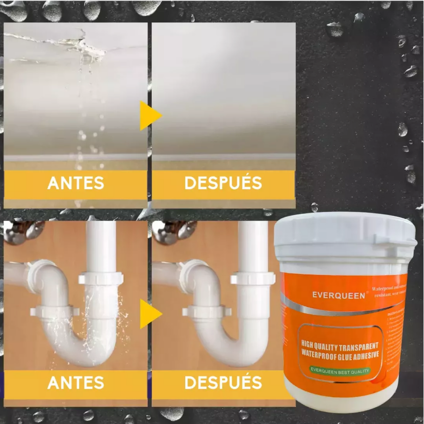 Sellador Adhesivo Impermeable 300 gr Transparente